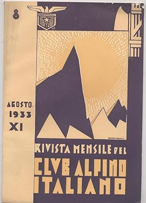 Club alpino italiano Rivista mensile Agosto 1933