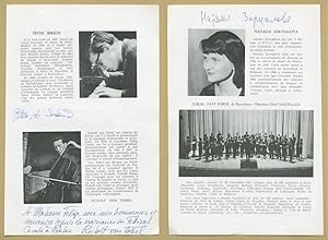 Seller image for Peter Serkin - Rudolf von Tobel - Natalia Zertsalova Oistrakh - Signed program page - Prades 1965 for sale by PhP Autographs