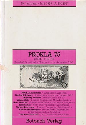 Seller image for Euro-Fieber (= Prokla; Heft 75). for sale by Schrmann und Kiewning GbR