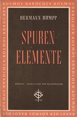 Imagen del vendedor de Spurenelemente. Kosmos-Bnchen ; 203 a la venta por Schrmann und Kiewning GbR