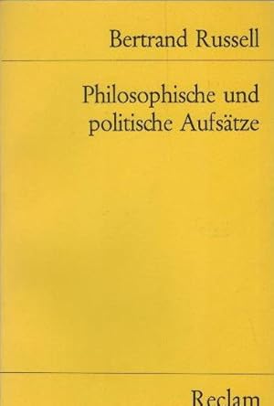 Bild des Verkufers fr Philosophische und politische Aufstze. [Von]. Hrsg. von Ulrich Steinvorth / Universal-Bibliothek ; Nr. 7970/7972. zum Verkauf von Schrmann und Kiewning GbR