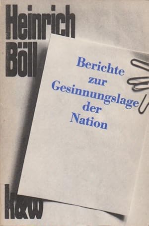 Bild des Verkufers fr Berichte zur Gesinnungslage der Nation. pocket ; 64 zum Verkauf von Schrmann und Kiewning GbR