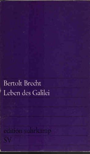 Imagen del vendedor de Leben des Galilei : Schauspiel. Bertolt Brecht. [Mitarb.: Margarete Steffin] / edition suhrkamp ; 1 a la venta por Schrmann und Kiewning GbR