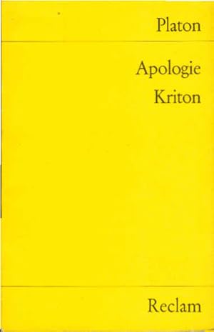 Image du vendeur pour Apologie; Kriton. Platon. bertr., eingel. u. hrsg. von Kurt Hildebrandt / Universal-Bibliothek ; Nr. 895 mis en vente par Schrmann und Kiewning GbR