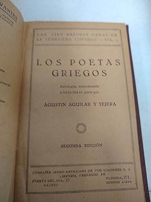 Imagen del vendedor de Los Poetas Griegos a la venta por SoferBooks