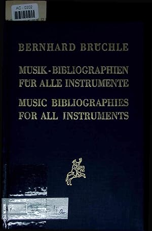Bild des Verkufers fr Musik-Bibliographien fur alle Instrumente. Music Bibliographies For All Instruments. zum Verkauf von Antiquariat Bookfarm