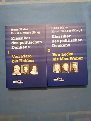 Bild des Verkufers fr Klassiker des politischen Denkens. (2 Bnde komplett). I. Von Plato bis Hobbes. II.: von Locke bis Weber. Beck'sche Sonderausgaben. zum Verkauf von Antiquariat BehnkeBuch