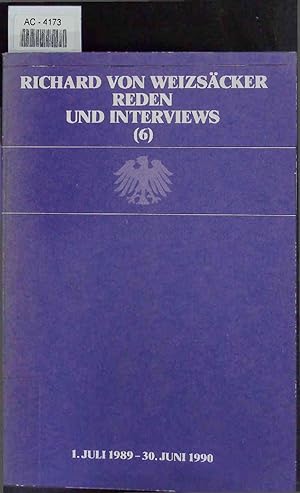 Seller image for Reden und Interviews (6). 1. Juli 1989 - 30. Juni 1990 for sale by Antiquariat Bookfarm