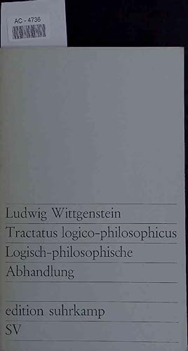 Bild des Verkäufers für Tractatus logico-philosophicus. Logisch-philosophische Abhandlung. zum Verkauf von Antiquariat Bookfarm