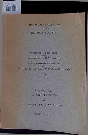 Inaugural-Dissertation Zur Erlangung Der Doktorwürde Der Philosophischen Fakultät Der Rheinischen...