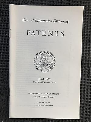 Image du vendeur pour General Information Concerning Patents; June 1960 mis en vente par Cragsmoor Books