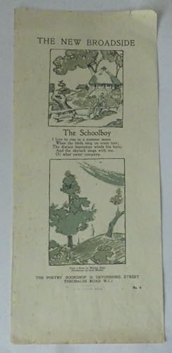 Imagen del vendedor de The Schoolboy, New Broadside no.6; a la venta por BOOKS & THINGS