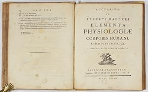 Auctarium ad Elementa physiologiae corporis humani. Fasc. I-IV, pars 1 (all publ.)