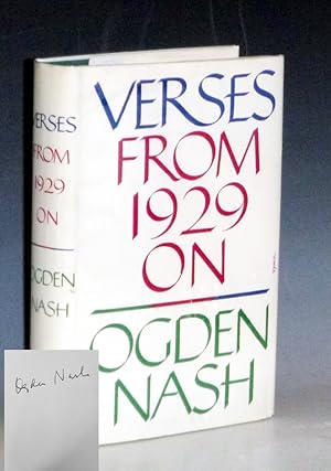 Verses from 1929 on (signed By Ogden Nash)