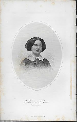 Bild des Verkufers fr Marion Harland / Mary Virginia Terhune Portrait, Steel Engraving, with Facsimile Signature zum Verkauf von Legacy Books
