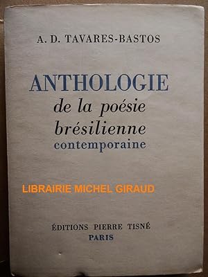 Imagen del vendedor de Anthologie de la posie brsilienne contemporaine a la venta por Librairie Michel Giraud