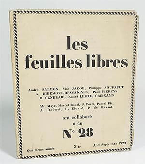Image du vendeur pour Revue Les Feuilles libres n28 mis en vente par Librairie L'Autre sommeil