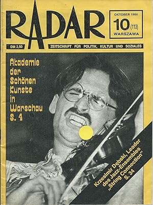Radar; Zeitschrift für Politik, Kultur und Soziales; Oktober 1984 / 10 (113) Warszawa; (Deutsche ...
