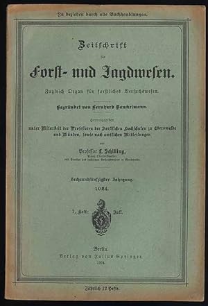 Seller image for Zeitschrift fr Forst- und Jagdwesen. Zugleich Organ fr forstliches Versuchswesen. 56. Jahrgang (1924). H.7 (Juli 1924) for sale by POLIART Beata Kalke