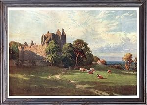 Craigmillar Castle near Edinburgh,Vintage Watercolor Print