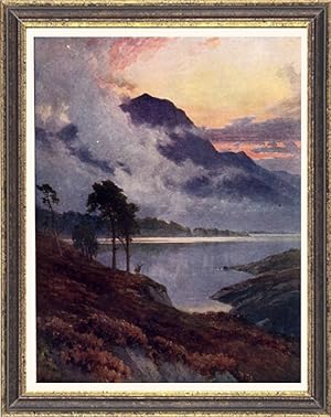 View of the Scottish Highlands,Vintage Watercolor Print