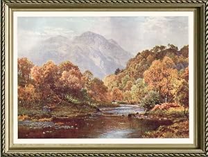 Sunshine in the Trossachs of Pertshire,Scotland,Vintage Watercolor Print