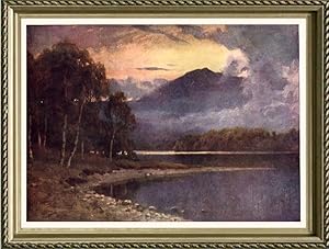 The Silver Strand on Loch Katrine in Perthshire,Vintage Watercolor Print