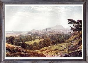 The City of Edinburgh from Corstorphine Hill,Vintage Watercolor Print