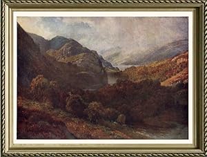 Outflow of Loch Katrine in Perthshire,Scotland,Vintage Watercolor Print