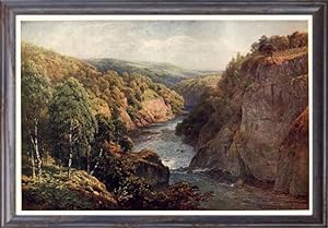 The Glass River near Beauly in the Scottish Highlands,Vintage Watercolor Print