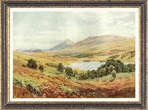 Tomdoun in Glengarry district in the Scottish Highlands,Vintage Watercolor Print