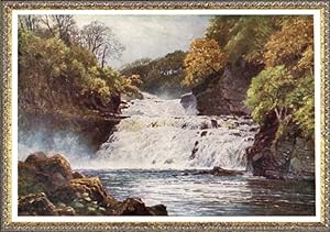 The Falls of Clyde in Scotland,Vintage Watercolor Print