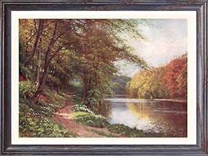 The River Ayr in Ayrshire, South West Scotland,Vintage Watercolor Print