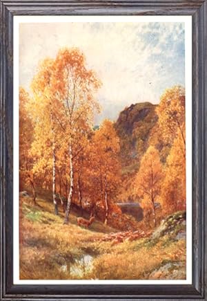 Autumn in the Trossachs of Pertshire,Scotland,Vintage Watercolor Print