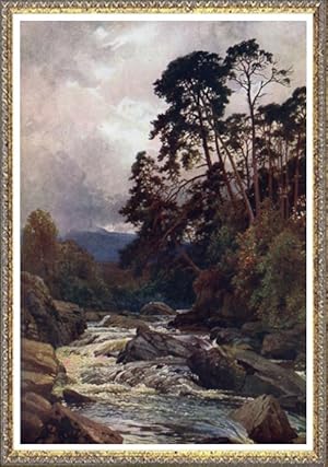 View on the Dochart,Killin,Perthshire,Vintage Watercolor Print