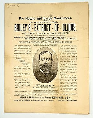 BAILEY'S EXTRACT OF CLAMS For Hotels and Large Consumers