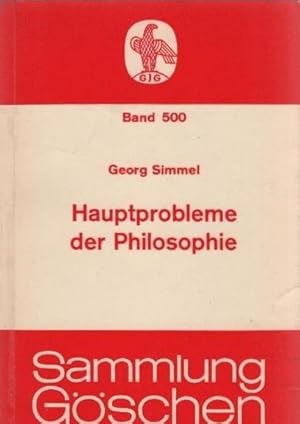 Bild des Verkufers fr Hauptprobleme der Philosophie. Sammlung Gschen ; Bd. 500 zum Verkauf von Schrmann und Kiewning GbR