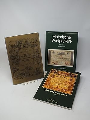 Bild des Verkufers fr Historische Wertpapiere Band 2 und 3 sowie ein Auktionskatalog zum Verkauf von Antiquariat Hans Wger