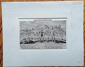 Bild des Verkufers fr Saarburg - Original Engraving Daniel Meisner Thesaurus Philopoliticus - 1630 zum Verkauf von raremapexchange