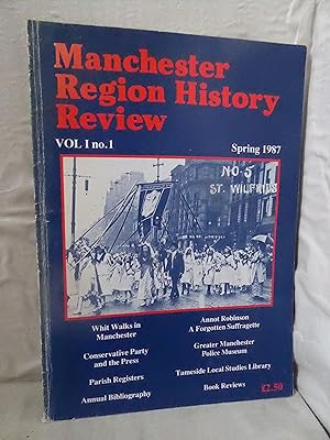 Bild des Verkufers fr Manchester Region History Review Volume I No 1 Spring 1987 (Vol. 1) zum Verkauf von High Barn Books