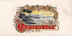 Esquisitos. Farbige Lithographie mit Goldprägung.