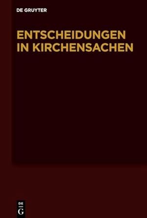 Bild des Verkufers fr Entscheidungen in Kirchensachen seit 1946 01.01.2020 - 30.06.2020 zum Verkauf von AHA-BUCH GmbH
