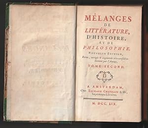 Mélanges de Litterature, d'Histoire, et de Philosophie. Vol. 11