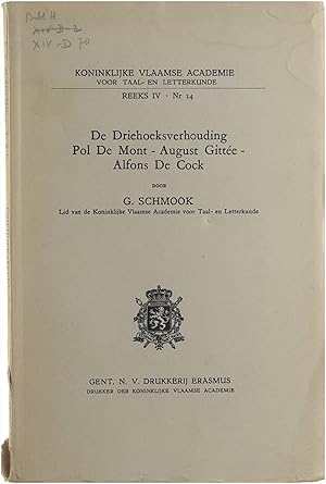 Immagine del venditore per De Driehoeksverhouding Pol De Mont - August Gitte - Alfons De Cock venduto da Untje.com