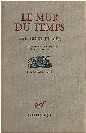 Seller image for Le Mur du Temps - Les essais CVIII for sale by Untje.com