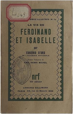 Bild des Verkufers fr La vie de Ferdinand et Isabelle zum Verkauf von Untje.com