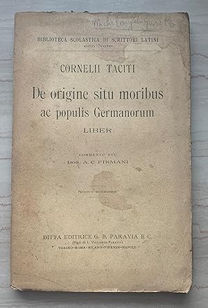 Bild des Verkufers fr De origine situ moribus ac populis Germanorum liber zum Verkauf von Studio bibliografico De Carlo