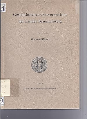 Bild des Verkufers fr Geschichtliches Ortsverzeichnis des Landes Braunschweig 2/Register. Namen- und Sachverzeichnis zum Verkauf von Antiquariat Bcherlwe