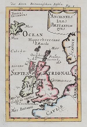 Antique Map BRITISH ISLES, Britain, UK, Allain Mallet original 1685