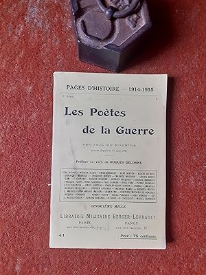 Les Poètes de la Guerre - Manuel de poésies parues depuis le 1er août 1914